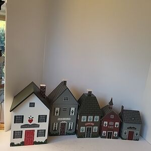 Vintage WoodCottage Canister Set Of 5 With Liners